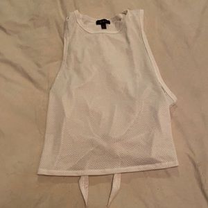 Alala white tie back tank size M